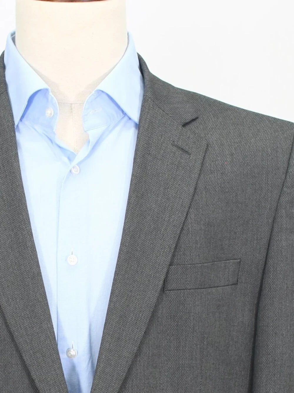 Haggar 44L 40x28 Gray Full Suit 2-Button Solid R946